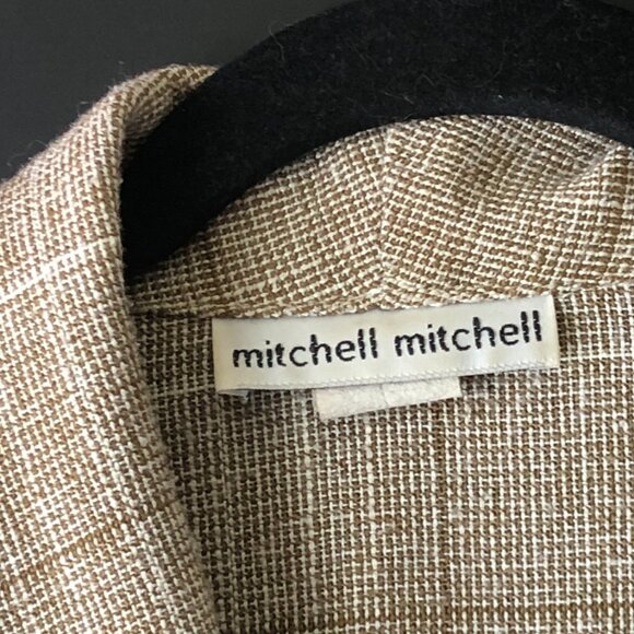 Vintage Tan & Brown 3/4 Sleeve Blazer - Picture 2 of 4